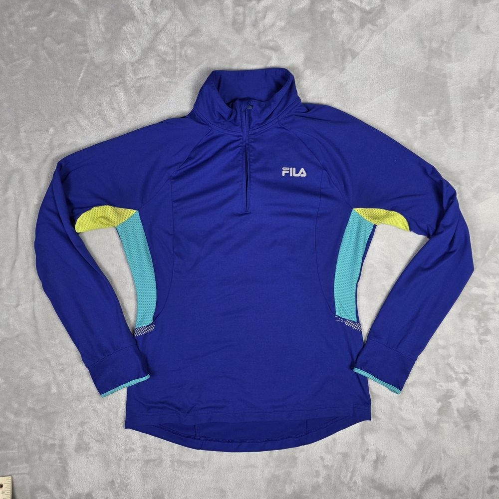 Fila Blue and Yellow Women's Jersey Top